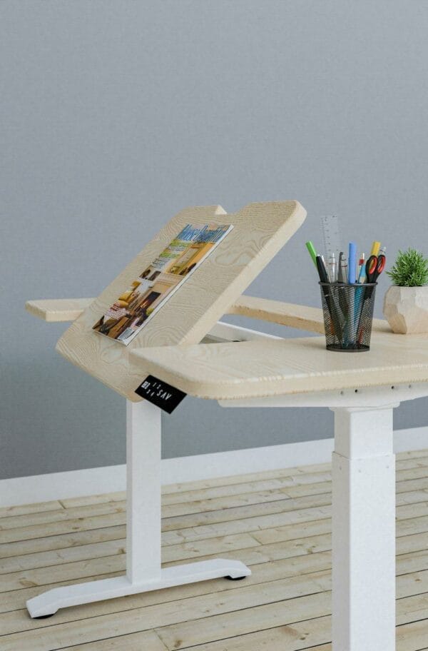 sit to stand electronic desk with flip panel (ukplug) ctt 02 c2 fb