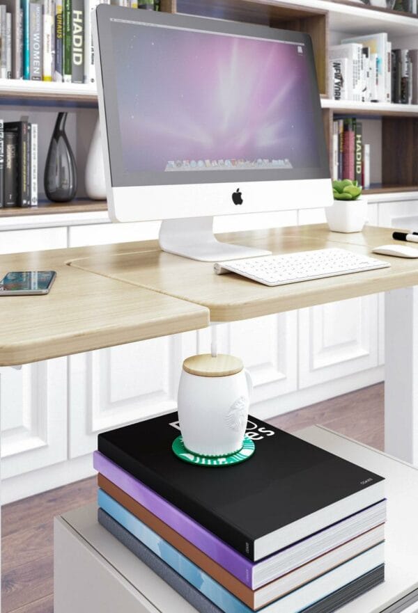 sit to stand electronic desk with flip panel (ukplug) ctt 02 c2 fb