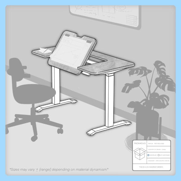 sit to stand electronic desk with flip panel (ukplug) ctt 02 c2 fb