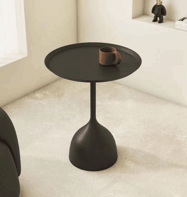 nordic design coffee table black/white