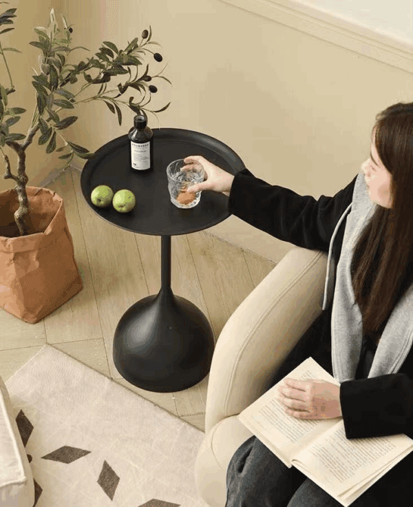 nordic design coffee table black/white