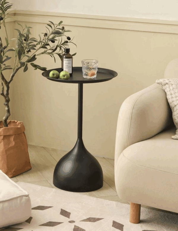 nordic design coffee table black/white