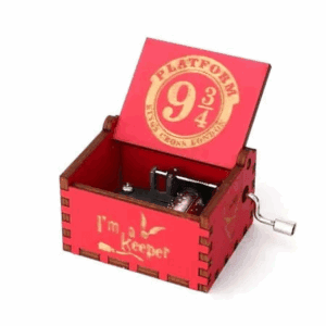 engraved wooden music box harry potter style 9