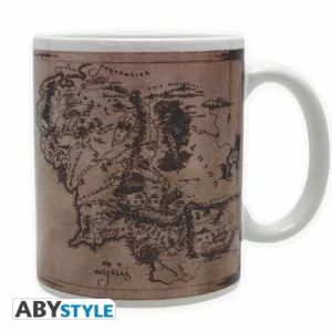 lord of the rings mug 320ml map subli with box (abymug098)