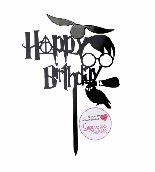 happy birthday harry potter cake topper