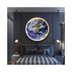 led earth wall lamp