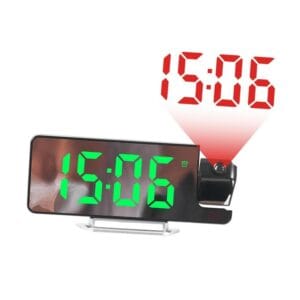 led projection clock with stand