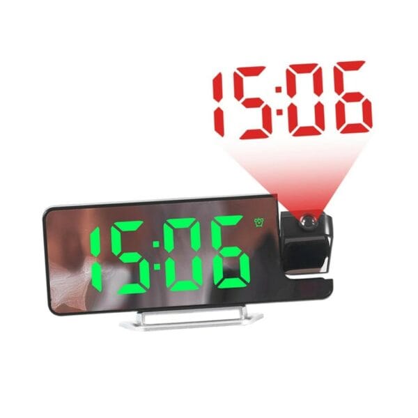 led projection clock with stand