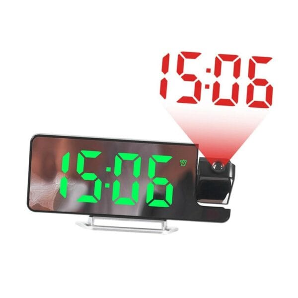led projection clock with stand