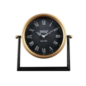 matelpiece retro european metal clock