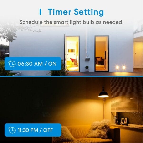 meross smart bulb b22 compatible with apple homekit, alexa, google home, siri msl120hk(uk)(0252000081)