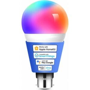 meross smart bulb b22 compatible with apple homekit, alexa, google home, siri msl120hk(uk)(0252000081)