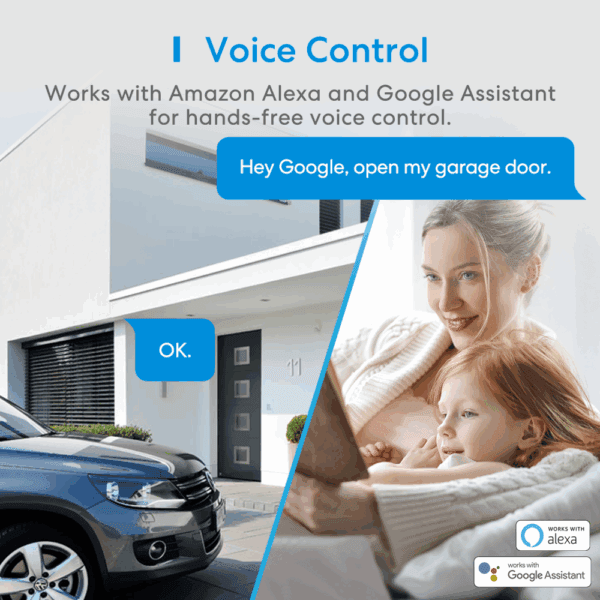 meross smart wi fi garage door opener msg100hk(uk)