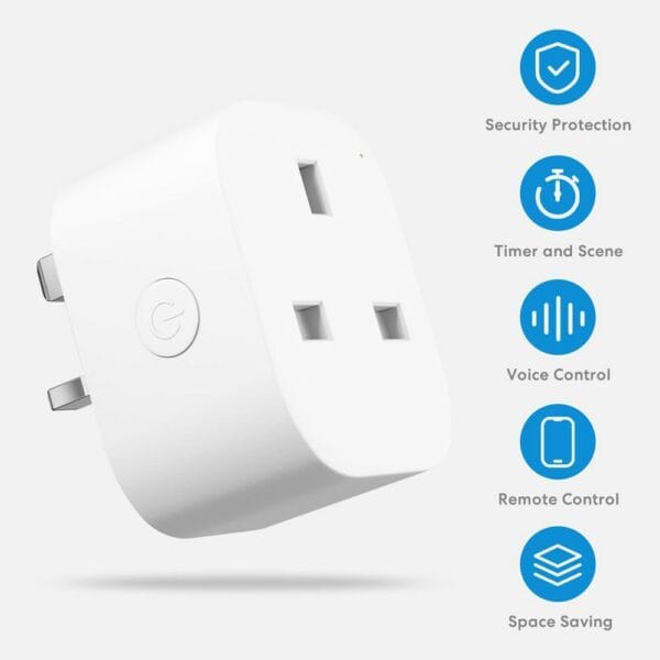 meross smart wi fi plug mini, support apple homekit, siri, amazon alexa, echo, google assistant mss110hk(uk)