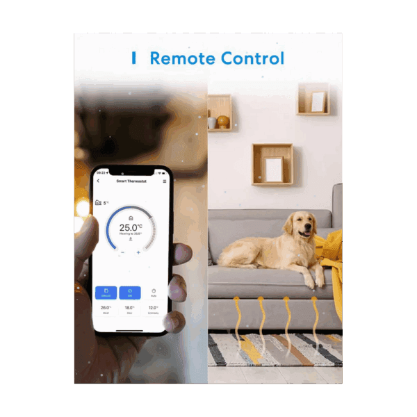meross smart wi fi thermostat for electric underfloor heating system (mts200hk eu)