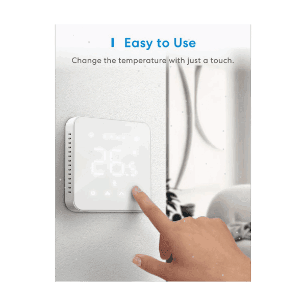 meross smart wi fi thermostat for electric underfloor heating system (mts200hk eu)