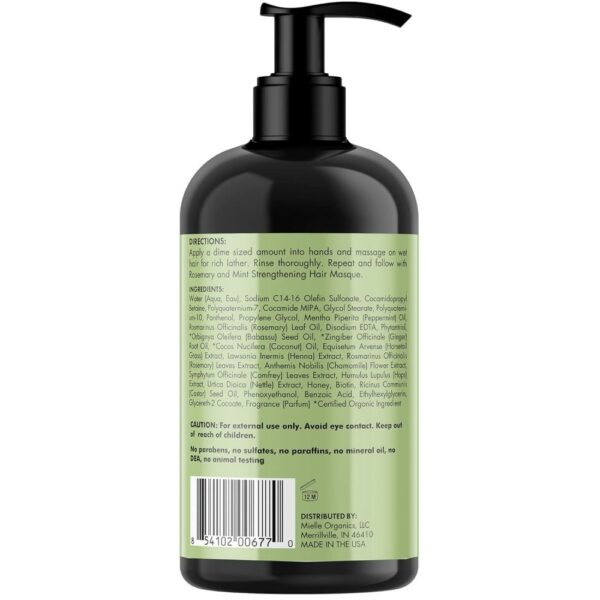 mielle's rosemary mint strengthening shampoo 355ml
