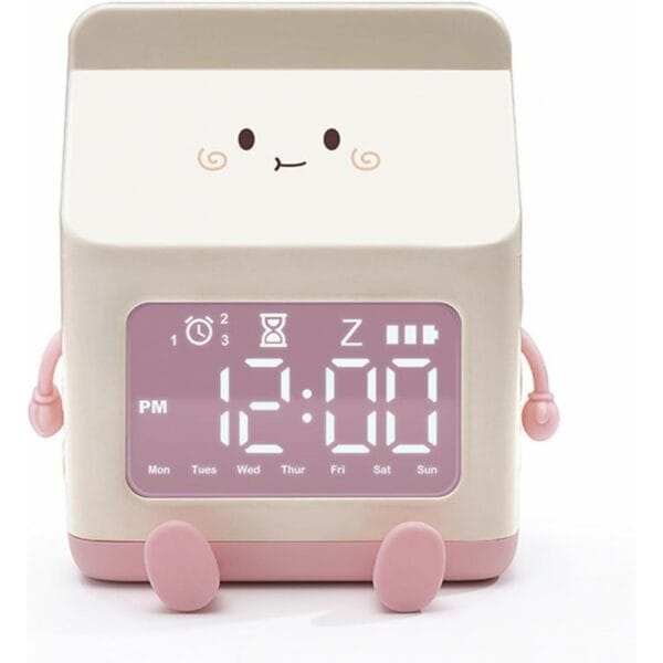 milk carton alarm clock (random colours)