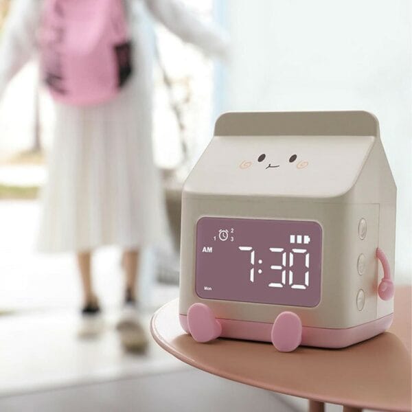 milk carton alarm clock (random colours)
