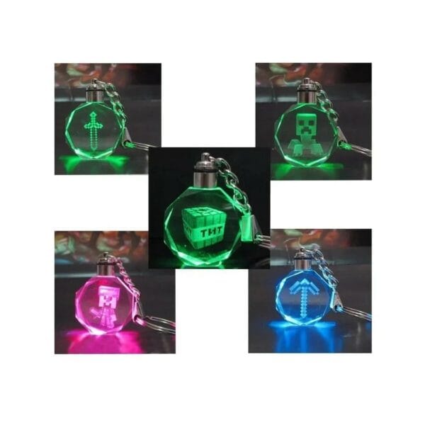 minecraft crystal light keychain (random models)