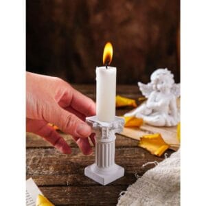 mini roman pillar candle holder