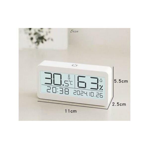 modern temperature and humidity alarm digital clock