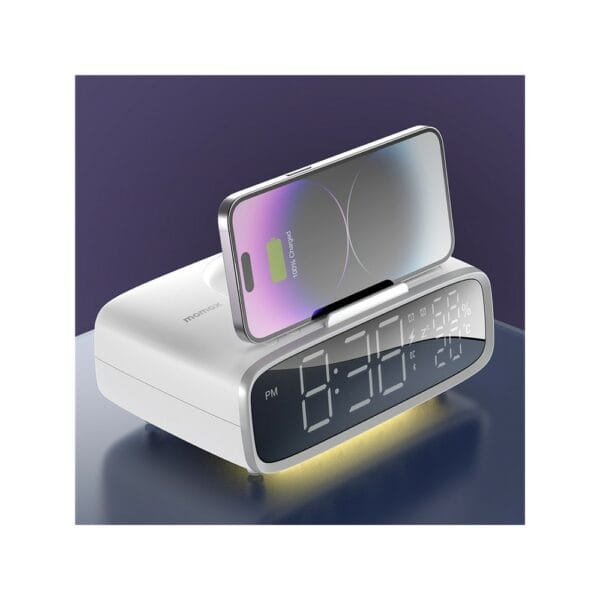 momax q.clock5 digital clock wireless charging (qc5w)
