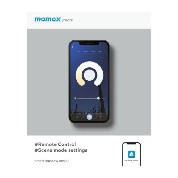 momax smart rainbow iot 14w smart led bulb rgb (ib9sw)