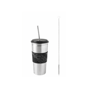 mug with lid and straw black (205.040.66)