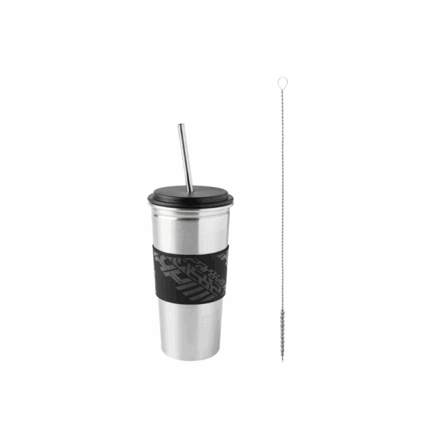 mug with lid and straw black (205.040.66)