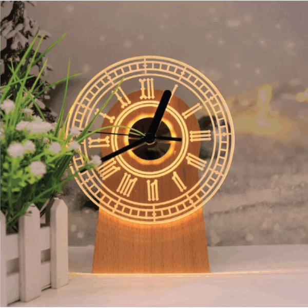 new exotic clock with charging small table lamp (20490500875)