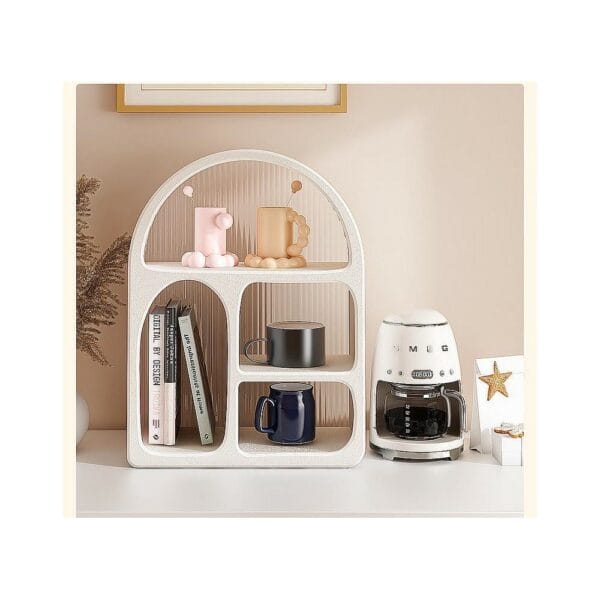 nordic wall mounted geometric arched shelf
