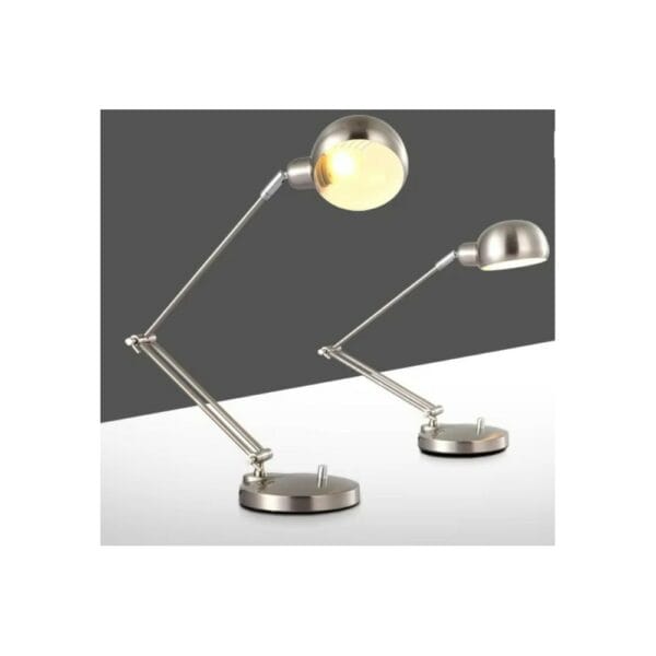 retro adjustable led desk lamp (silver)