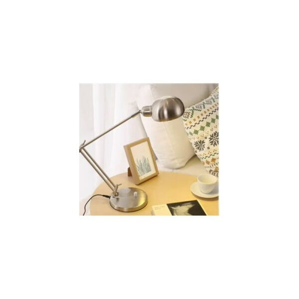 retro adjustable led desk lamp (silver)