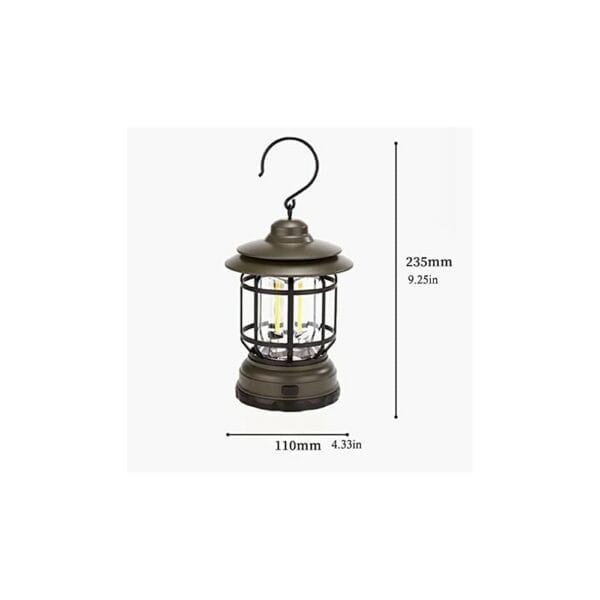 retro led camping lantern rechargeable warm light dimmable