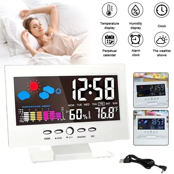 digital clock weather forecast perpetual calendar model:8082t