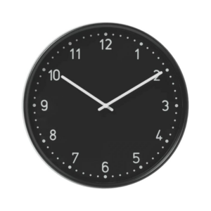 ikea wall clock low voltage black 38cm