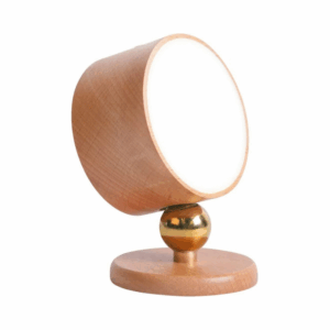 wooden led wall sconce, 360° rotatable dimmable wall lights rechargeable wall lights
