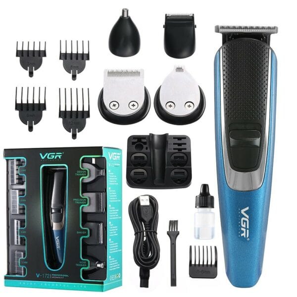 vgr v 172 multifunctional 5 in 1 grooming hair clipper kit