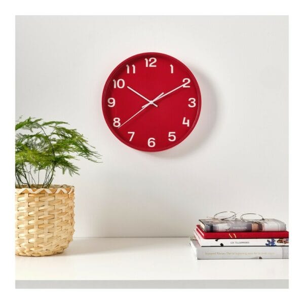 wall clock low voltage red 28 cm (105.408.52) (20490500264)