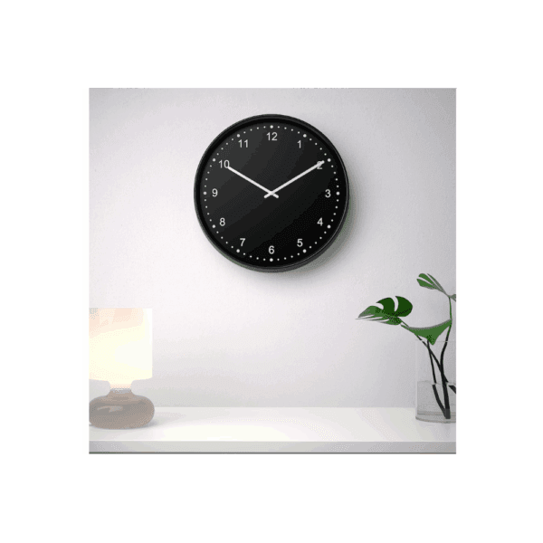 ikea wall clock low voltage/black 38 cm (805.404.48) (20490500265)