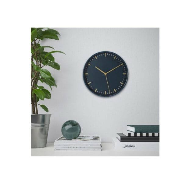 ikea wall clock, low voltage/blue, 26 cm (005.408.57) (20490500010)