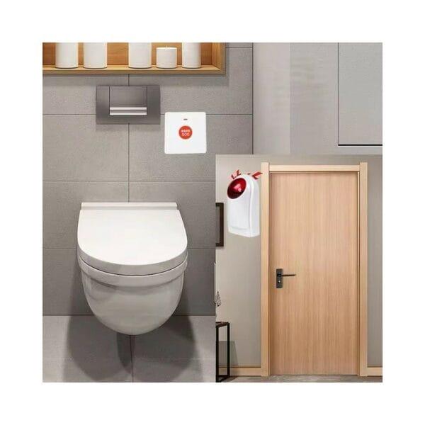 wireless strobe siren with emergency button