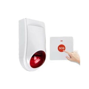 wireless strobe siren with emergency button
