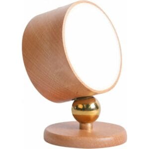 wooden led wall sconce, 360° rotatable dimmable wall lights rechargeable wall lights
