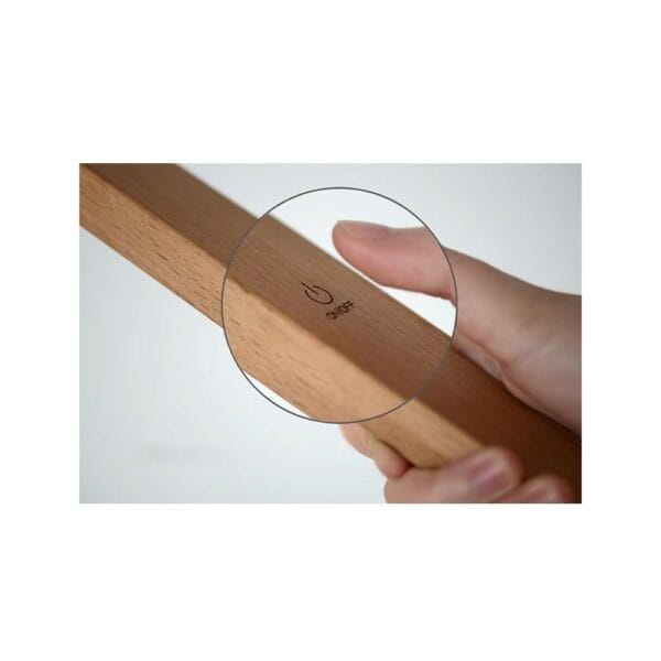 wooden minimalist rotating led lamp