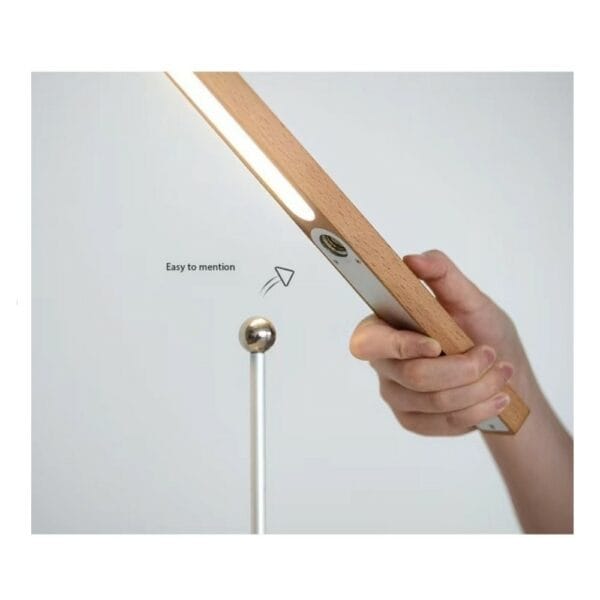 wooden minimalist rotating led lamp