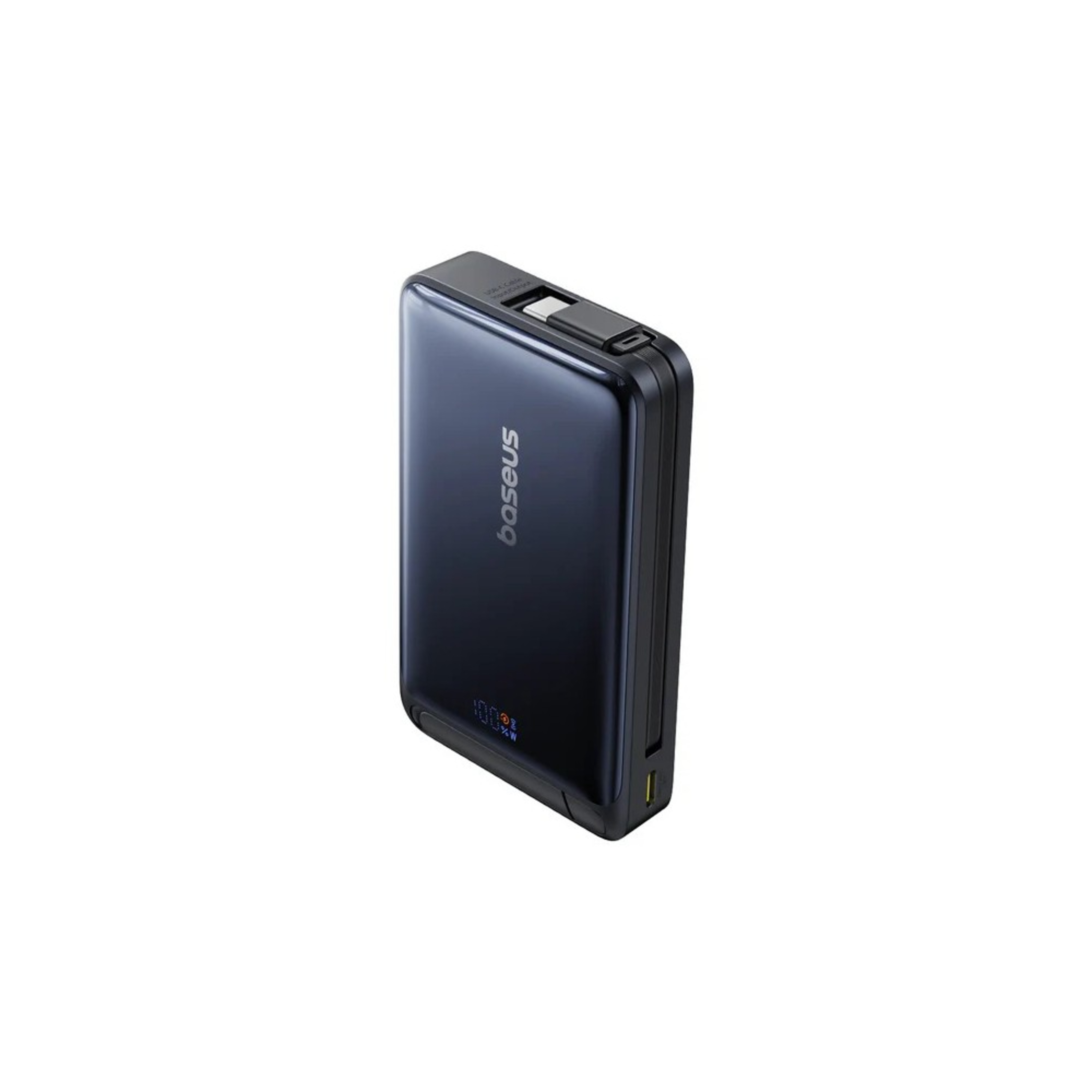 baseus qi2 3 in 1 nomos 10000mah 45w magnetic powerbank (black)