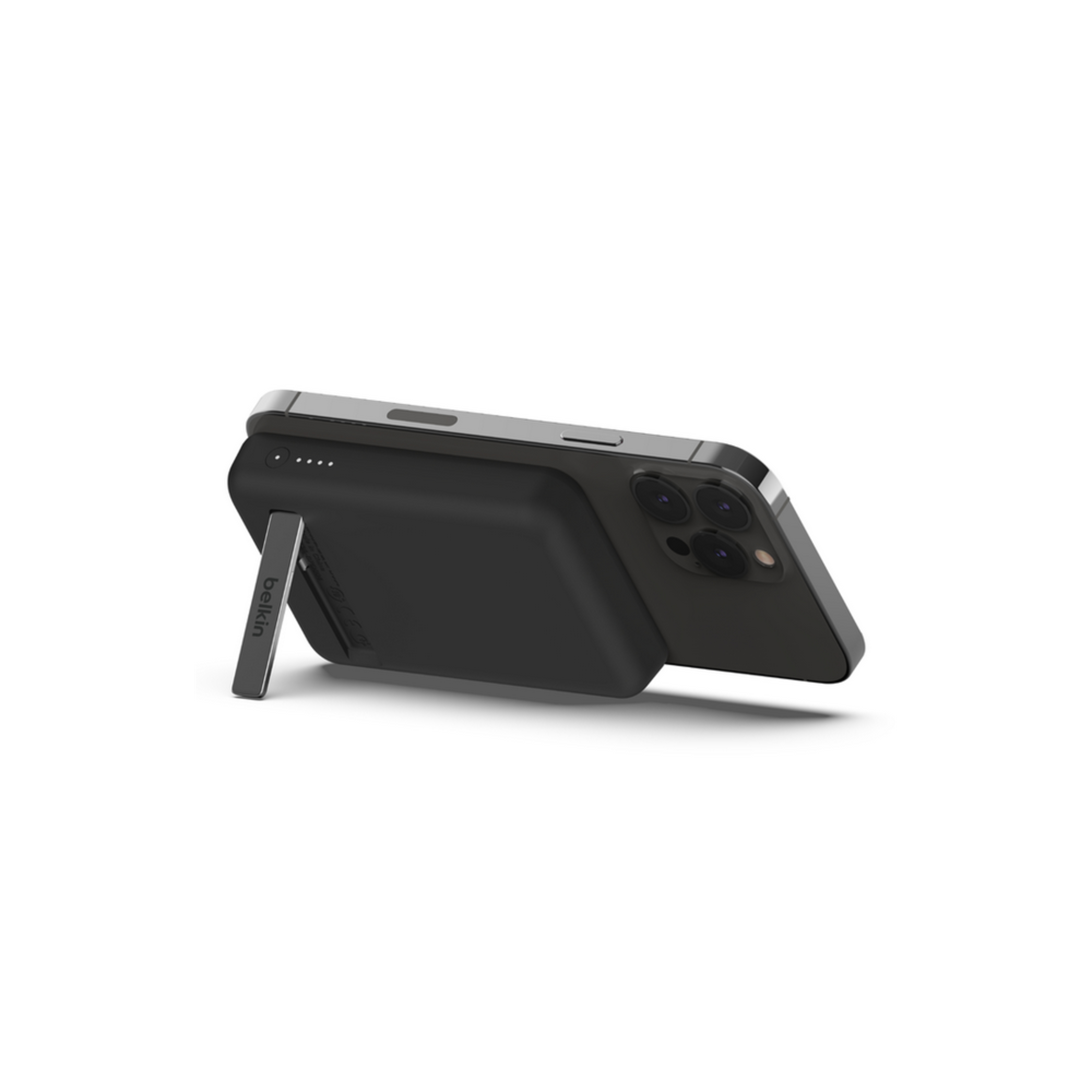 belkin magnetic wireless power bank 5k + stand (bpd004btbk/wt)