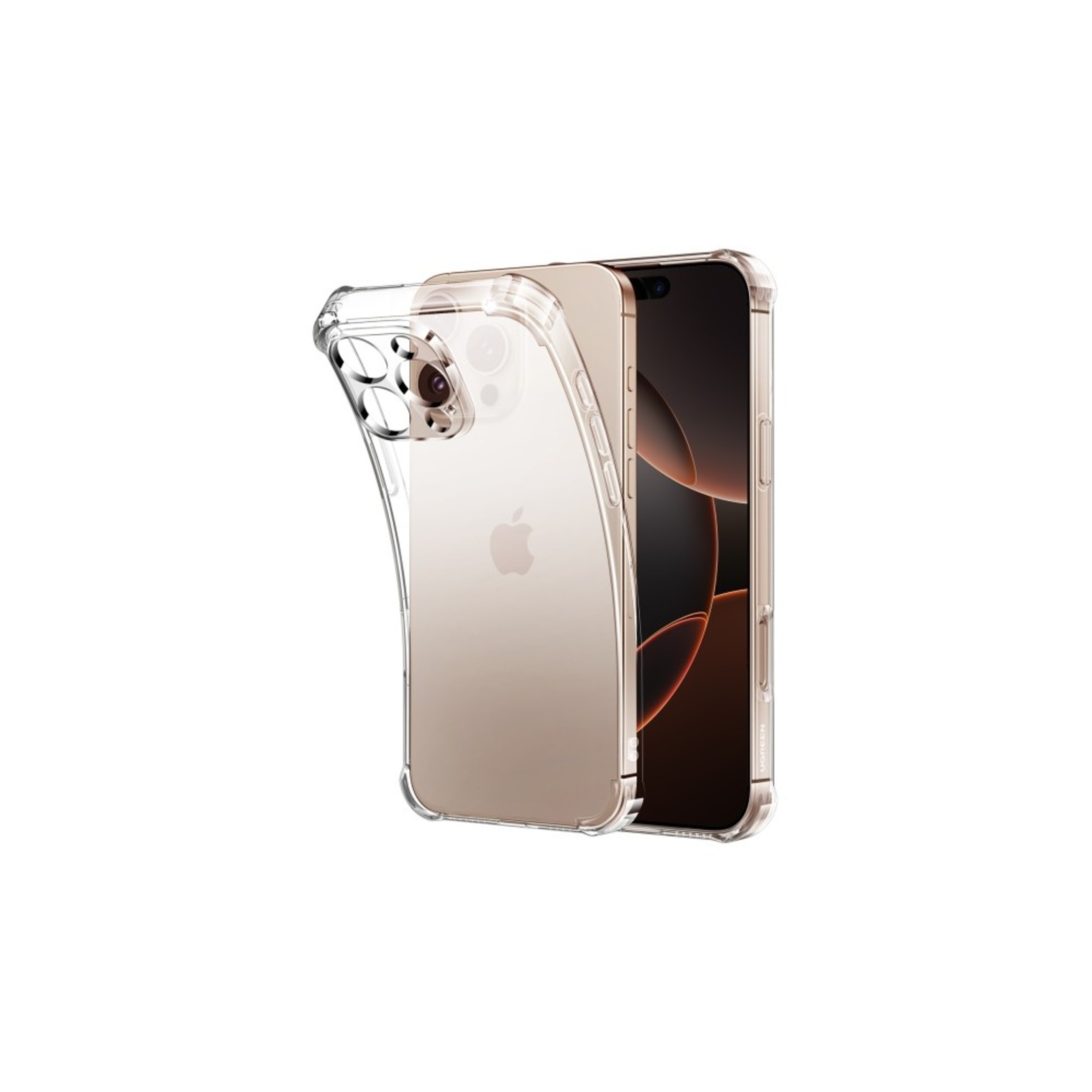 ugreen 45915 bright cushion protective case for iphone 16 pro (clear)
